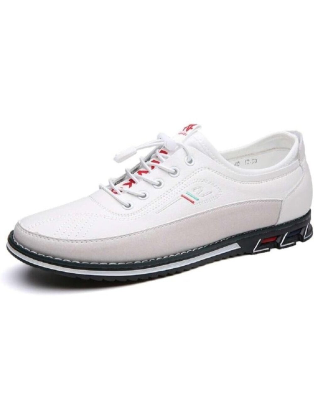 Men's White Textured Pebbled Leather Lace-Up Pointed Toe Driving Loafers Shoes